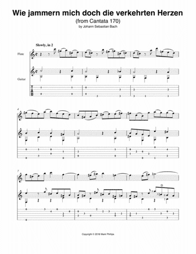 Wie jammern mich doch die verkehrten Herzen (Excerpt) (arr. Mark Phillips)