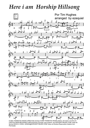Here I Am To Worship (light Of The World) (arr. ezequiel zeferino edição)