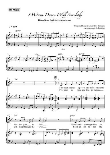 I Wanna Dance With Somebody (arr. Eva Budniak)