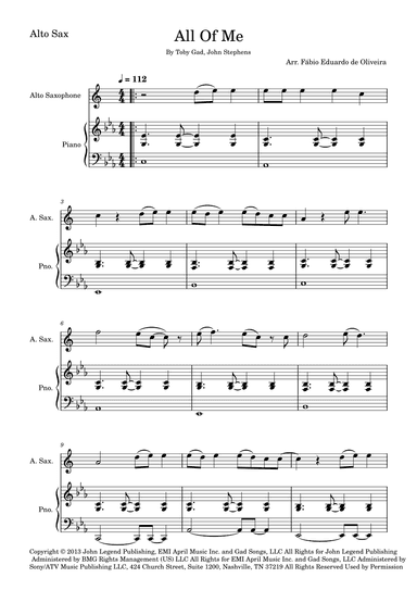 All Of Me (arr. Fabio Eduardo de Oliveira)
