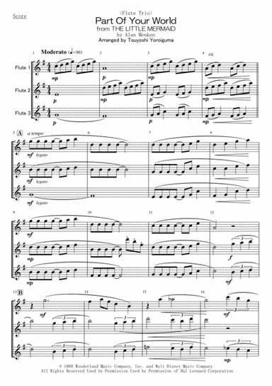 Part Of Your World (arr. Tsuyoshi Yoroiguma)