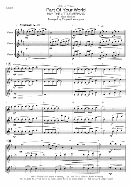 Part Of Your World (arr. Tsuyoshi Yoroiguma)