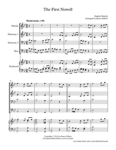 The First Nowell (Any Size Church Orchestra Series) (arr. James Gilbert)