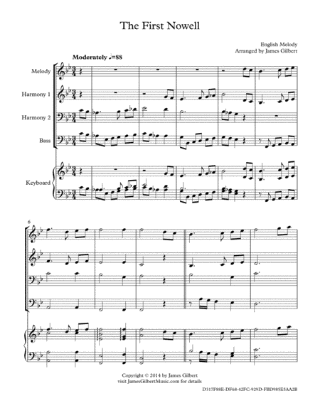 The First Nowell (Any Size Church Orchestra Series) (arr. James Gilbert)