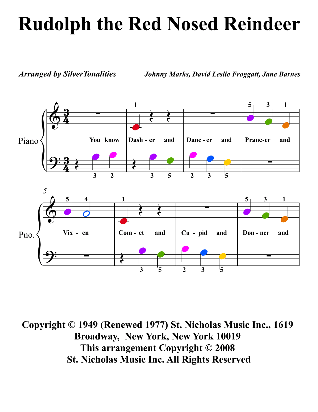 Rudolph The Red-nosed Reindeer (arr. SilverTonalities)