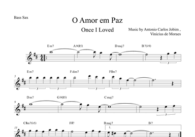 Once I Loved (amor Em Paz) (love In Peace) (arr. The Sheet Music Library)