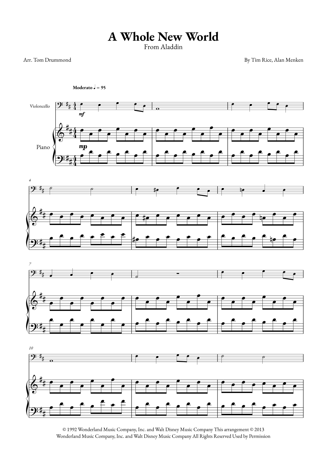 A Whole New World (arr. Tom Drummond)
