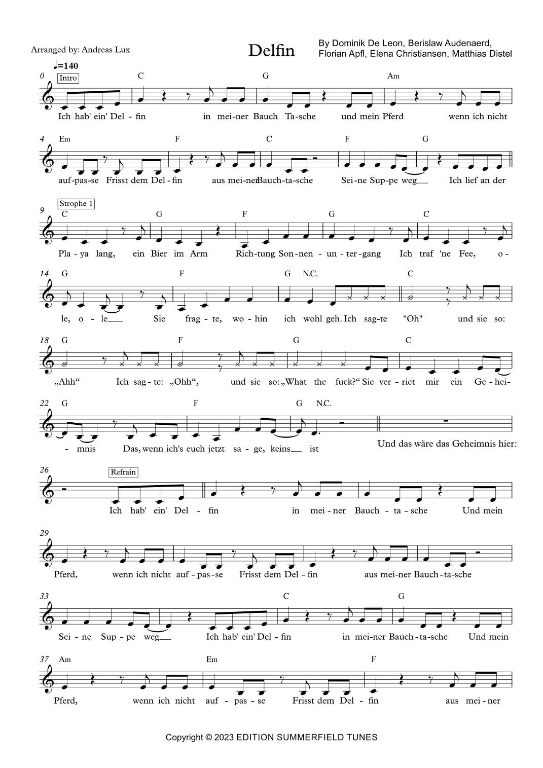 Delfin (arr. Andreas Lux)