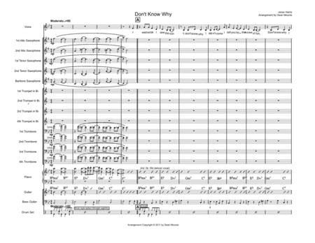 Don't Know Why (arr. Dean Mounts)