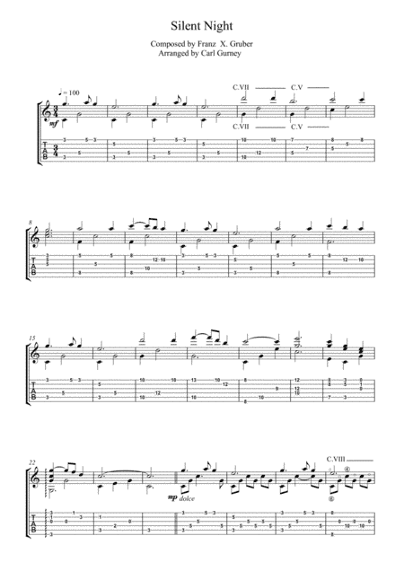 Silent Night (arr. Carl Gurney)