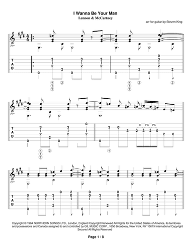 I Wanna Be Your Man (arr. Steven King)