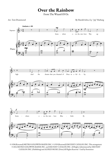 Over The Rainbow (arr. Tom Drummond)