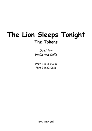 The Lion Sleeps Tonight (arr. Tim Curd)