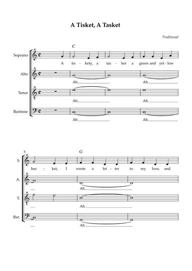 A Tisket, A Tasket (Easy) (arr. Wesley S. SIlva)