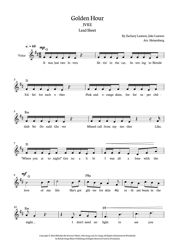Golden Hour (arr. Heisenberg)