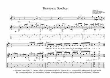 Time To Say Goodbye (arr. PianoSheetNow)