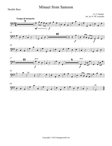 Minuet from Samson (arr. Nick Lacanski)