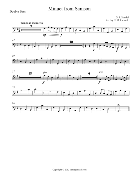 Minuet from Samson (arr. Nick Lacanski)