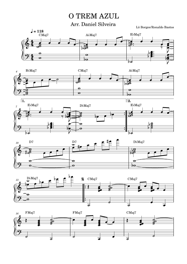 O Trem Azul (arr. Daniel Silveira)