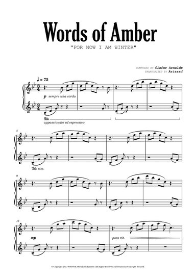 Words Of Amber (arr. Ariazad)