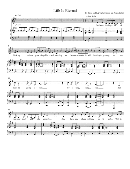 Life Is Eternal (arr. Jon Arterton)