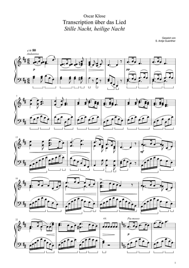 Stille Nacht, heilige Nacht (arr. Antje Günther)
