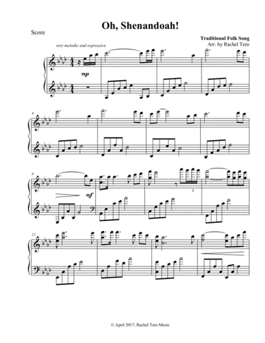 Oh, Shenandoah! (arr. Rachel Tero)