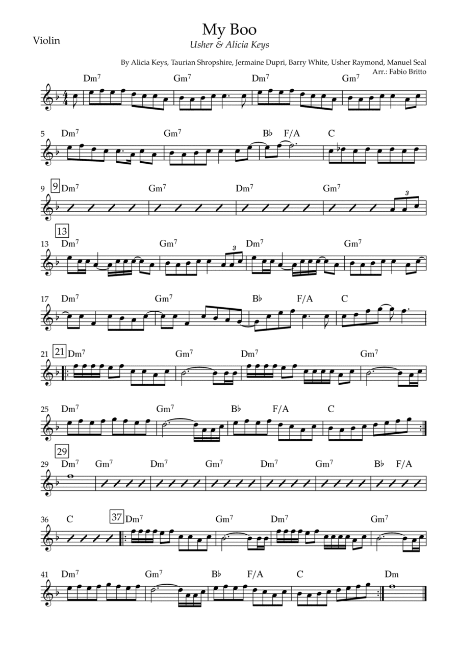 My Boo (arr. Fabio Britto)