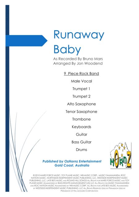 Runaway Baby (arr. Jon Woodend)