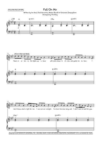 Fall On Me (arr. Tim King)