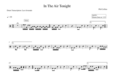 In The Air Tonight (arr. Drum Transcription: Leo Alvarado)