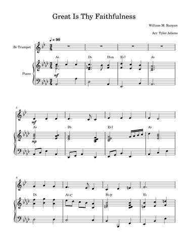 Great Is Thy Faithfulness (arr. Tyler Adams)