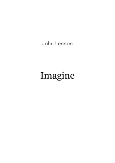 Imagine (arr. Leandro Cardoso)