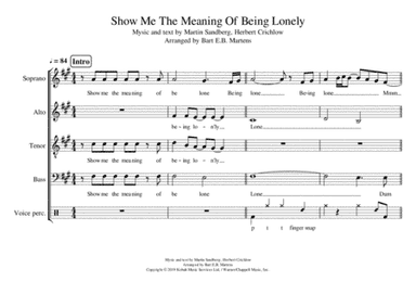 Show Me The Meaning Of Being Lonely (arr. Bart E.B. Martens)