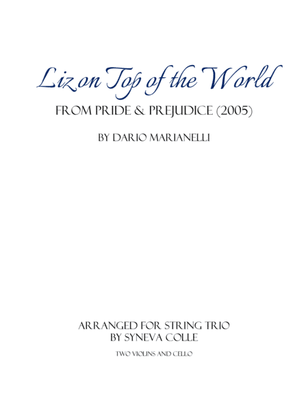 Liz On Top Of The World (arr. Syneva Colle)
