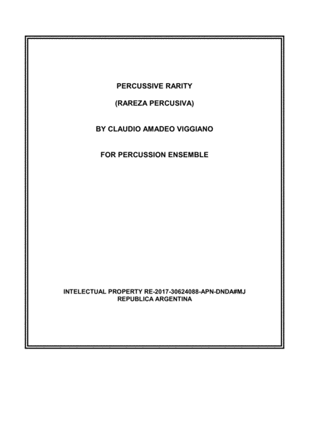 PERCUSSIVE RARITY (RAREZA PERCUSIVA)