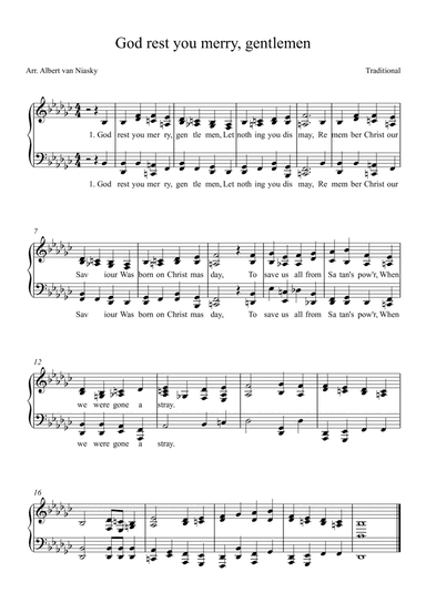 God rest you merry, gentlemen_Bb minor key (arr. Albert van Niasky)