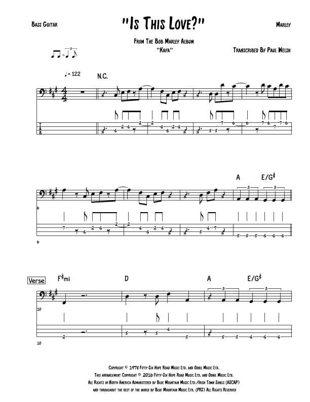Is This Love (arr. Accubass)