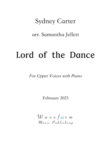 Lord Of The Dance (arr. Samantha Jellett)