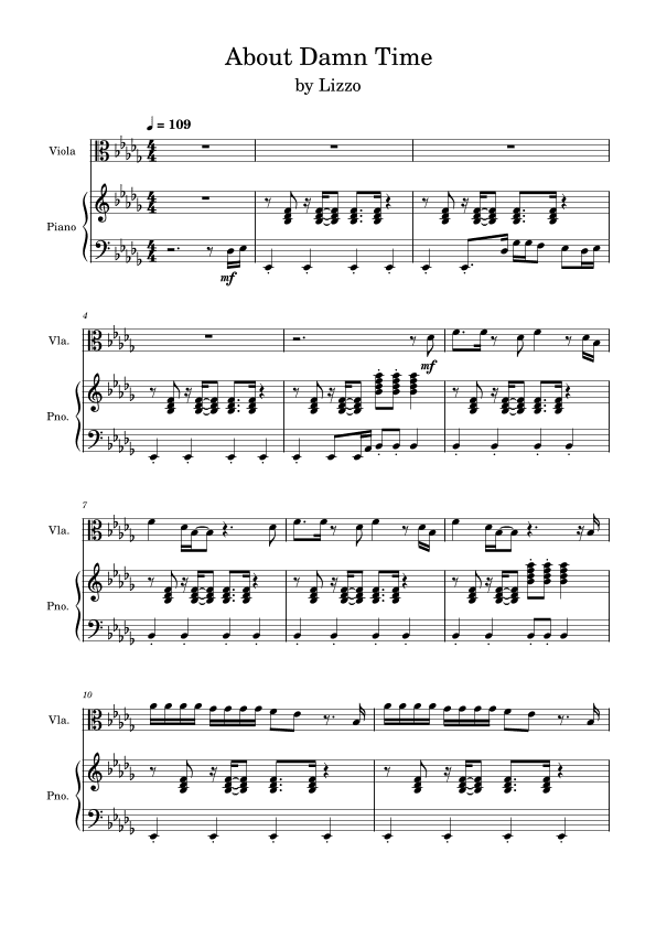 About Damn Time (arr. Anya Alston)