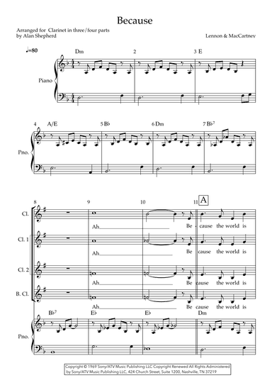 Because (arr. Alan Shepherd)