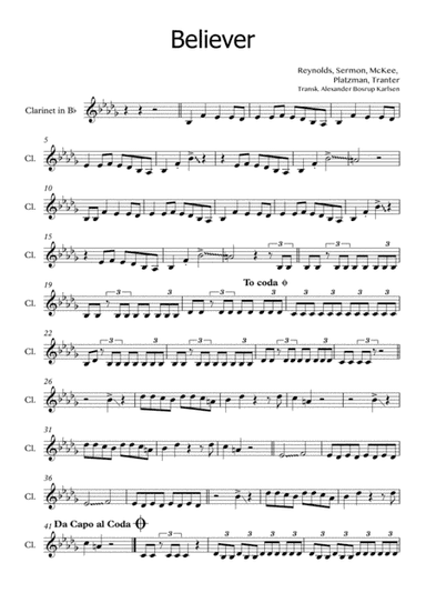 Believer (arr. Alexander Bosrup Karlsen)