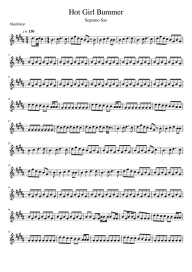 Hot Girl Bummer (arr. Sean M.)