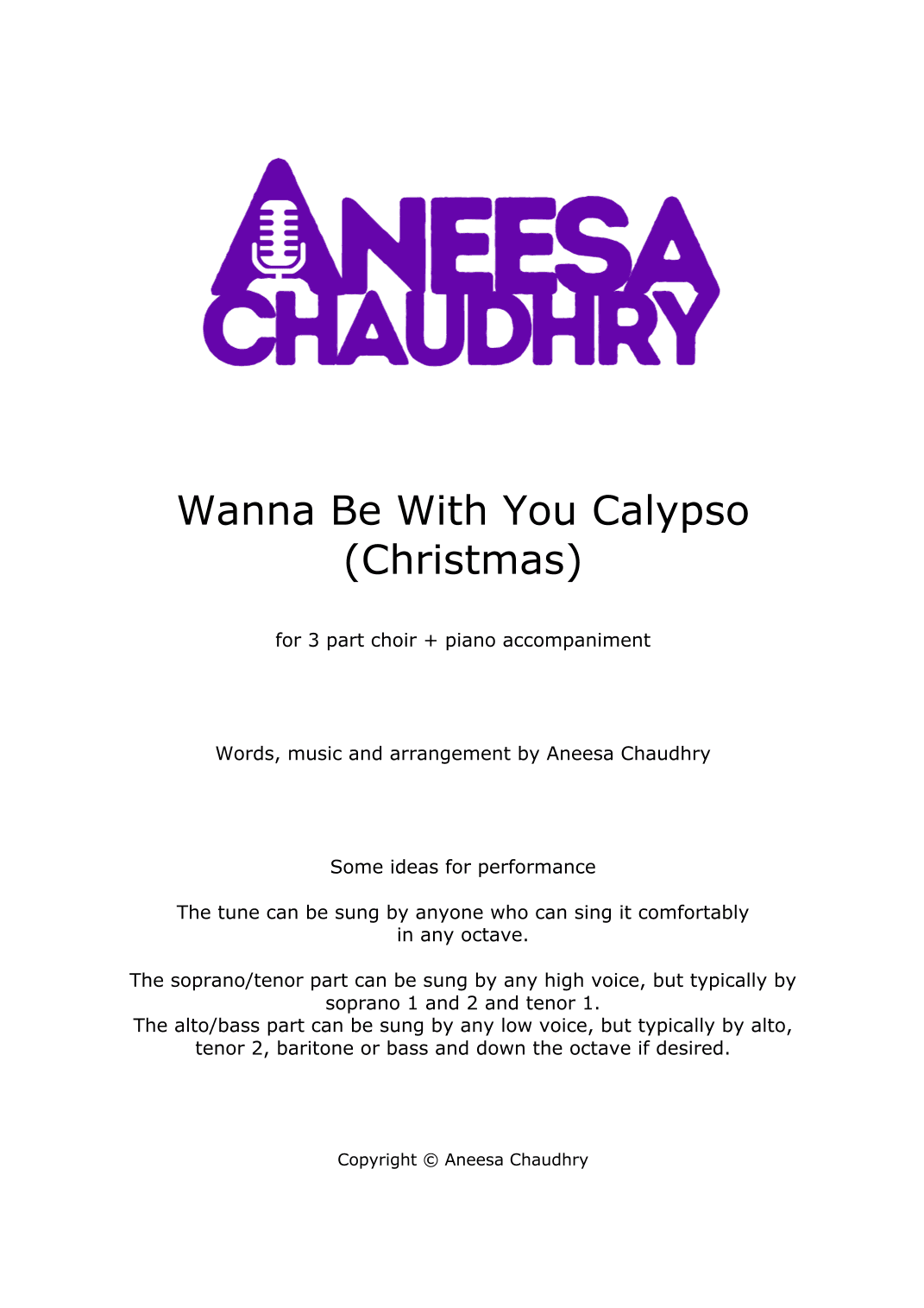 Wanna Be With You Calypso (Christmas Version)
