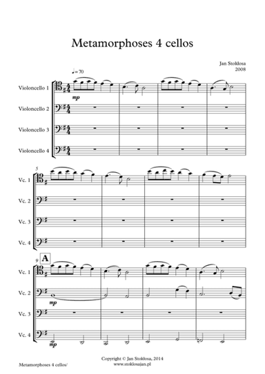 Metamorphoses 4 cellos