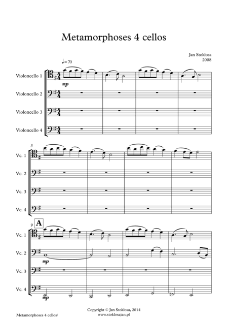 Metamorphoses 4 cellos