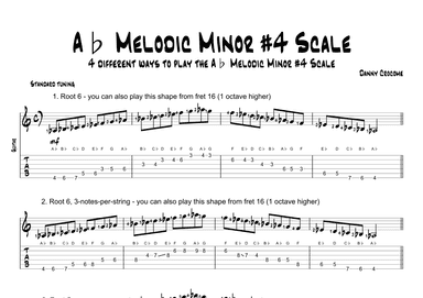 Ab Melodic Minor #4 Scale (4 Ways to Play)