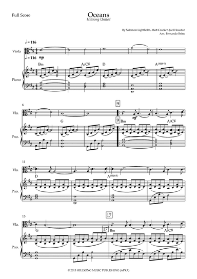 Oceans (where Feet May Fail) (arr. Fernando Britto)