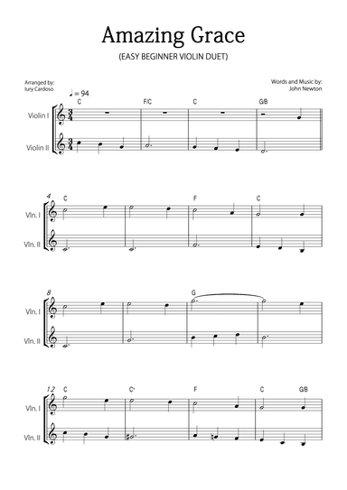 Amazing Grace (arr. Iury Cardoso)