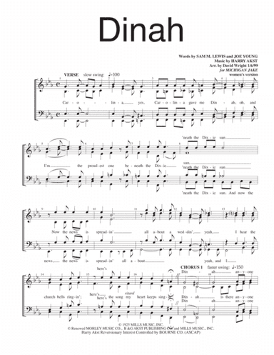 Dinah (arr. David Wright)